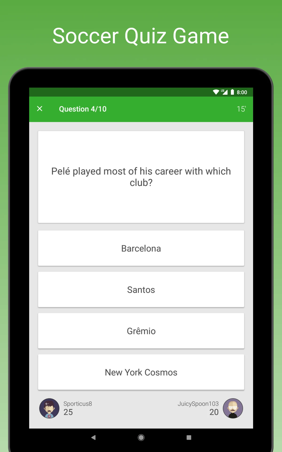 Soccer Fan Quiz screenshot