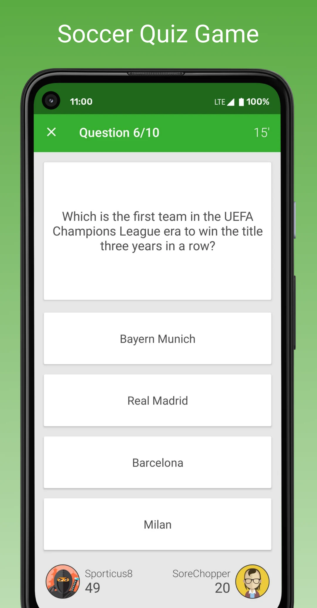 Soccer Fan Quiz screenshot